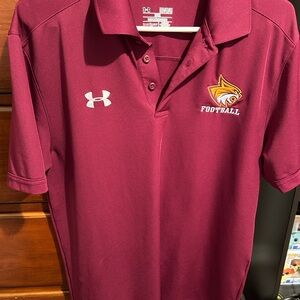 Under Armour Maroon Football Polo Shirt